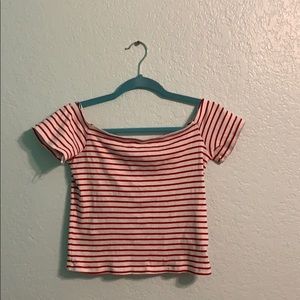 H&M red/white croptop